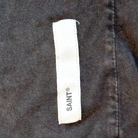 SAINT MORTA GREYISH BLACK MENS SAINT SHIRT SZ LARGE L #STREETWEAR - Picture 2 of 3